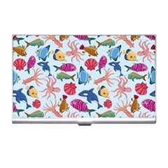 Sea Creature Themed Artwork Underwater Background Pictures Business Card Holder by Grandong