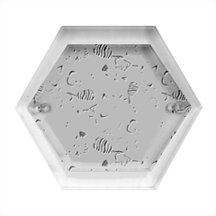 Sea Creature Themed Artwork Underwater Background Pictures Hexagon Wood Jewelry Box by Grandong