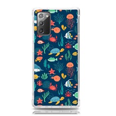 Variety Of Fish Illustration Turtle Jellyfish Art Texture Samsung Galaxy Note 20 Tpu Uv Case by Grandong