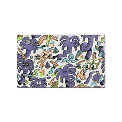 Purple Orange Green Blue Cartoon Sticker Rectangular (100 Pack) by Grandong