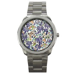 Purple Orange Green Blue Cartoon Sport Metal Watch by Grandong