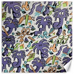 Purple Orange Green Blue Cartoon Canvas 20  X 20  by Grandong