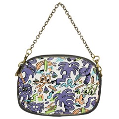 Purple Orange Green Blue Cartoon Chain Purse (two Sides) by Grandong