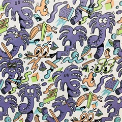 Purple Orange Green Blue Cartoon Play Mat (square) by Grandong