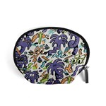 Purple Orange Green Blue Cartoon Accessory Pouch (Small) Front