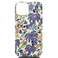 Purple Orange Green Blue Cartoon Iphone 14 Black Uv Print Case