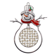 Sketchy Bear Kiddos Metal Snowman Ornament by dflcprintsclothing