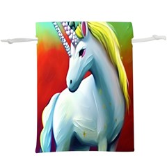 Unicorn Design Lightweight Drawstring Pouch (xl)