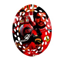 Carlos Sainz Oval Filigree Ornament (two Sides) by Boster123