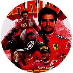 Carlos Sainz Uv Print Round Tile Coaster by Boster123