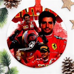 Carlos Sainz Round Ornament (two Sides) by Boster123