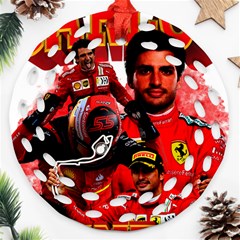 Carlos Sainz Round Filigree Ornament (two Sides)