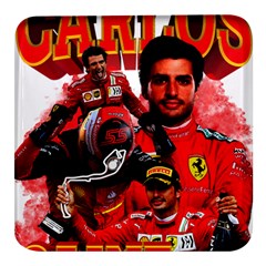 Carlos Sainz Square Glass Fridge Magnet (4 Pack)