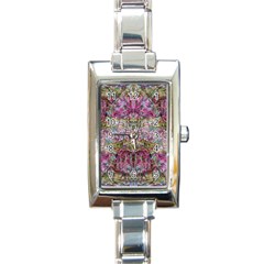 Trama Blend Rectangle Italian Charm Watch by kaleidomarblingart