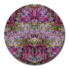 Trama Blend Round Mousepad by kaleidomarblingart