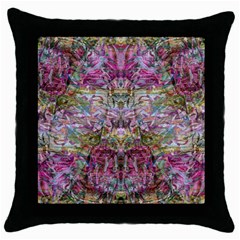 Trama Blend Throw Pillow Case (black) by kaleidomarblingart