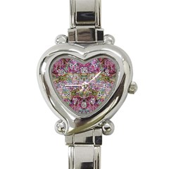 Trama Blend Heart Italian Charm Watch by kaleidomarblingart