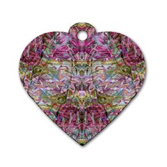 Trama Blend Dog Tag Heart (two Sides) by kaleidomarblingart