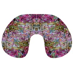 Trama Blend Travel Neck Pillow by kaleidomarblingart