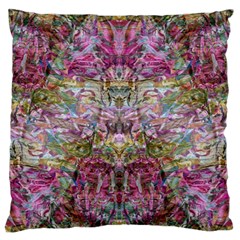 Trama Blend Large Premium Plush Fleece Cushion Case (one Side) by kaleidomarblingart