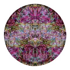 Trama Blend Round Glass Fridge Magnet (4 Pack) by kaleidomarblingart