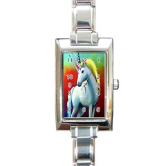 Unicorn Design Rectangle Italian Charm Watch by Trending