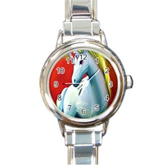 Unicorn Design Round Italian Charm Watch by Trending