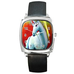 Unicorn Design Square Metal Watch by Trending