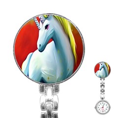 Unicorn Design Stainless Steel Nurses Watch