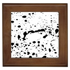 Monochrome Mirage  Framed Tile by dflcprintsclothing