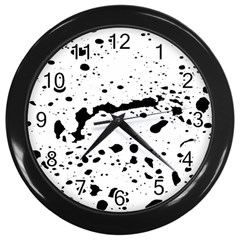 Monochrome Mirage  Wall Clock (black) by dflcprintsclothing