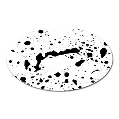 Monochrome Mirage  Oval Magnet by dflcprintsclothing