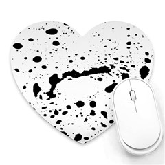 Monochrome Mirage  Heart Mousepad by dflcprintsclothing