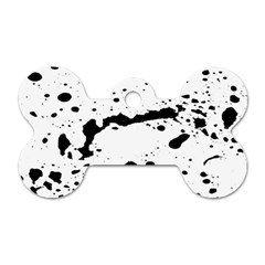 Monochrome Mirage  Dog Tag Bone (two Sides) by dflcprintsclothing