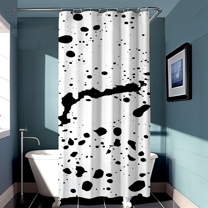 Monochrome Mirage  Shower Curtain 36  x 72  (Stall) 