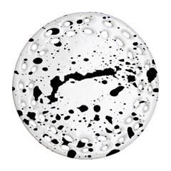 Monochrome Mirage  Round Filigree Ornament (two Sides) by dflcprintsclothing