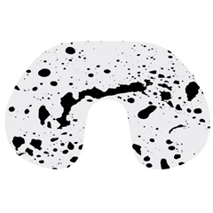 Monochrome Mirage  Travel Neck Pillow by dflcprintsclothing