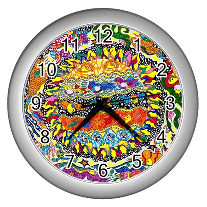 Supersonic Sunblast Wall Clock (Silver)