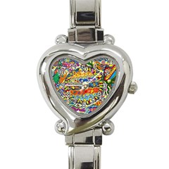 Supersonic Sunblast Heart Italian Charm Watch