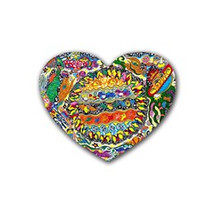 Supersonic Sunblast Rubber Heart Coaster (4 Pack)