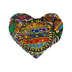 Supersonic Sunblast Standard 16  Premium Heart Shape Cushions by chellerayartisans