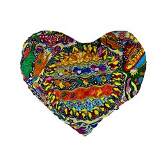 Supersonic Sunblast Standard 16  Premium Flano Heart Shape Cushions by chellerayartisans