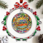 Supersonic Sunblast Metal X mas Wreath Ribbon Ornament Front