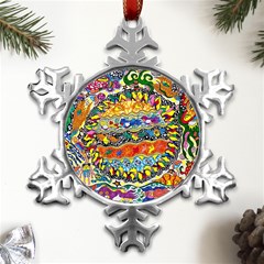 Supersonic Sunblast Metal Small Snowflake Ornament by chellerayartisans