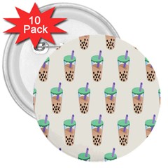 Cute Boba 3  Buttons (10 Pack)  by artworkshop