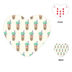 Cute Boba Playing Cards Single Design (heart)