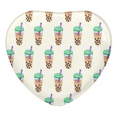 Cute Boba Heart Glass Fridge Magnet (4 Pack)