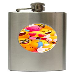 Wallpaper Emoji Hip Flask (6 Oz) by artworkshop