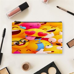 Wallpaper Emoji Cosmetic Bag (medium) by artworkshop