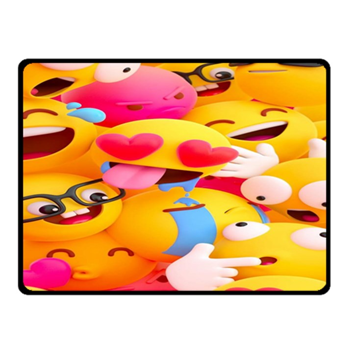 Wallpaper Emoji Two Sides Fleece Blanket (Small)